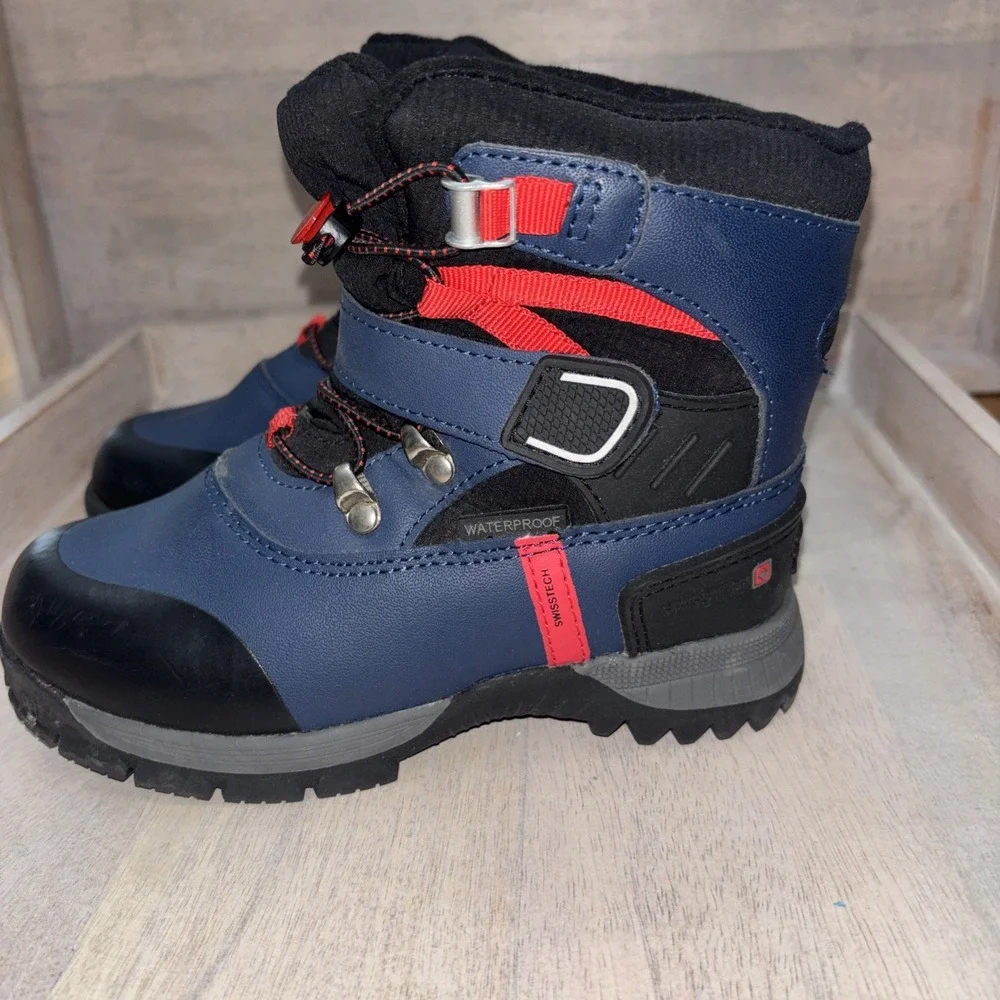 Swiss Tech Boys Size 11 Toddler Hiking Boots 3M Insulated Waterproof/Snow
